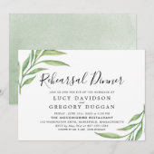 Waterverf Botanische bladeren repetitie diner Kaart (Voorkant / Achterkant)