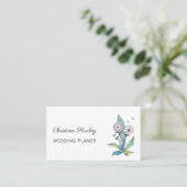 waterverf botanische bloem visitekaartje (Staand voorkant)