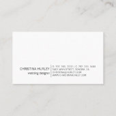 waterverf botanische bloem visitekaartje (Achterkant)