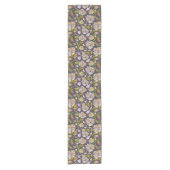 Waterverf botanische bloemblad Boho Korte Tafelloper (Voorkant)