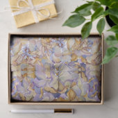 Waterverf botanische bloemblad Boho Tissuepapier (Geschenk)