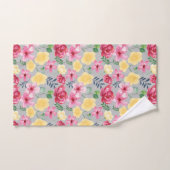 Waterverf botanische bloemen bad handdoek (Handdoek)