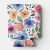 Waterverf botanische bloemen bruid bruidegom Bruil Blikjeskoeler (Achterkant)