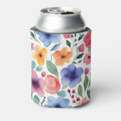 Waterverf botanische bloemen bruid bruidegom Bruil Blikjeskoeler (Blikje Achterkant)