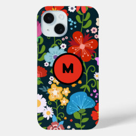 Waterverf botanische bloemen iPhone 15 case