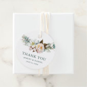 Waterverf Botanische Bloemen Groene Bruiloft Bedankjes Labels (In situ)