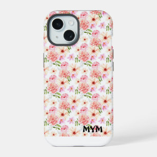 Waterverf Botanische Bloemen iPhone 15 Case