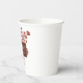 Waterverf Botanische Bloemen Thanksgiving Papieren Bekers (Links)