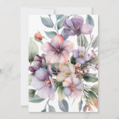 Waterverf botanische bloemenschrift bruiloft kaart (Achterkant)