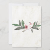 Waterverf Botanische bloesems Couple's Shower Kaart (Achterkant)