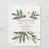 Waterverf Botanische bloesems Vrijgezellenfeest Kaart (Voorkant)