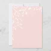 Waterverf Botanische Blush Pink Floral Weddenschap Kaart (Achterkant)