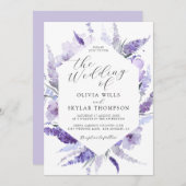 Waterverf botanische boho bruilding met lavendel F Kaart (Voorkant / Achterkant)