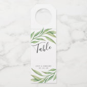 Waterverf Botanische boodschappentafel Flessenhanger (Voorkant)