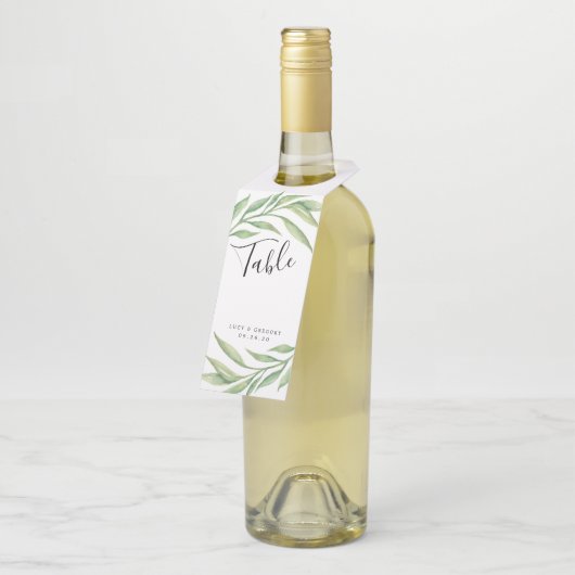 Waterverf Botanische boodschappentafel Flessenhanger (Schuin)