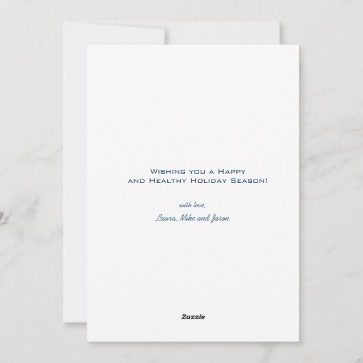 Waterverf Botanische boog Lijst Foto Kerstmis Feestdagenkaart (Achterkant)