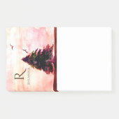 Waterverf Botanische Boom Roos Goud Abstract Post-it® Notes (Voorkant)