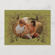 Waterverf Botanische Briefkaart Groen