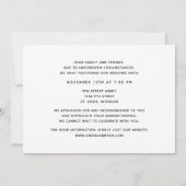 Waterverf Botanische bruiloft datum Verander foto Aankondiging (Achterkant)