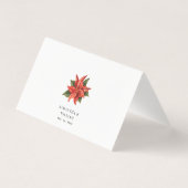 Waterverf botanische bruiloft gevouwen plaats kaar kaart (Achterkant)