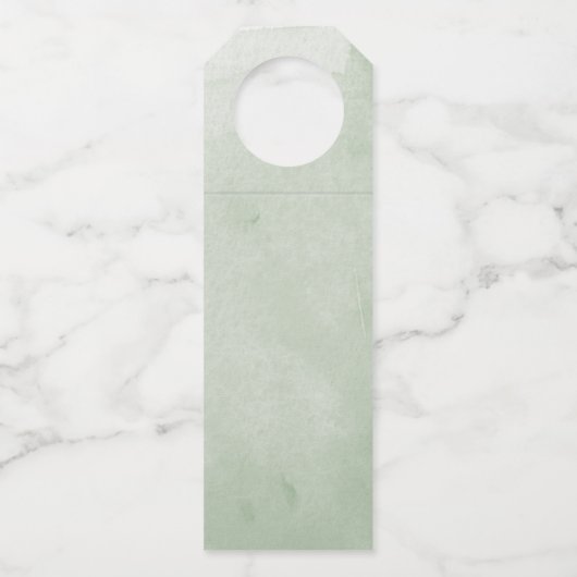 Waterverf Botanische bruiloft juicht om lief te he Flessenhanger (Achterkant)