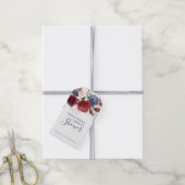 Waterverf Botanische Bruiloftsdouche met Bloemen Cadeaulabel (Met Touw)