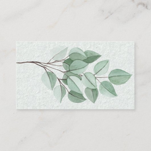 Waterverf Botanische Cherry Blossom diaper Raffle Informatiekaartje (Achterkant)