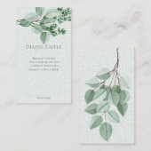 Waterverf Botanische Cherry Blossom diaper Raffle Informatiekaartje (Voorkant / Achterkant)