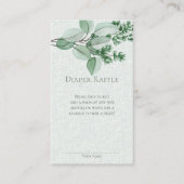 Waterverf Botanische Cherry Blossom diaper Raffle Informatiekaartje (Voorkant)