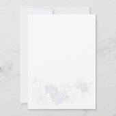 Waterverf Botanische Dusty Blue Floral Wedding Kaart (Achterkant)