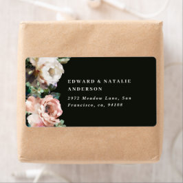 waterverf botanische elegante donkermoderne rustig etiket