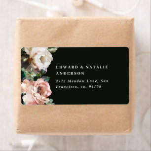 waterverf botanische elegante donkermoderne rustig etiket