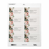 waterverf botanische elegante donkermoderne rustig etiket (Full Sheet)