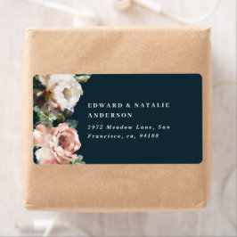 waterverf botanische elegante donkermoderne rustig etiket