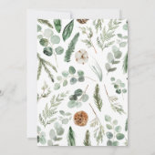 Waterverf botanische elegante scriptfoto bruiloft save the date (Achterkant)