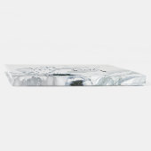 Waterverf Botanische en Florale in Dusty Blue Gastenboek (Rug)