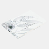 Waterverf Botanische en Florale in Dusty Blue Gastenboek (Hoek)