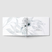 Waterverf Botanische en Florale in Dusty Blue Gastenboek (Volledig)