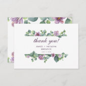 Waterverf Botanische Eucalyptusbruiloft Bedankkaart (Voorkant / Achterkant)