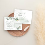 Waterverf botanische eucalyptusgoudbruiloft aankondigingskaart<br><div class="desc">Eucalyptus botanische loof en metaalgoudwinnaars met eucalyptus botanische waterverf,  met uitzondering van de datum waarop zij worden uitgenodigd. Met mooie waterverf details. Deze moderne huwelijksuitnodiging zal zeker de stijl bepalen voor je grote dag.</div>