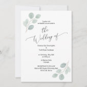 Waterverf Botanische Eucalyptusuitnodiging Kaart (Voorkant)