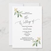 Waterverf Botanische Eucalyptusuitnodiging Kaart (Voorkant)