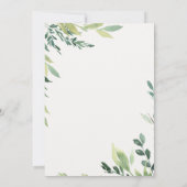 Waterverf Botanische Familie Uitnodiging (Achterkant)