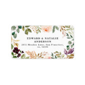 waterverf botanische flora en naaldbladeren etiket (Voorkant)