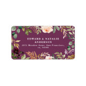 waterverf botanische flora en naaldbladeren etiket (Voorkant)