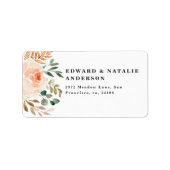 waterverf botanische flora en naaldbladeren etiket (Voorkant)