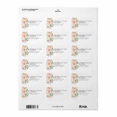 waterverf botanische flora en naaldbladeren etiket (Full Sheet)