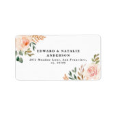 waterverf botanische flora en naaldbladeren etiket (Voorkant)