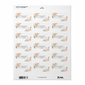 waterverf botanische flora en naaldbladeren etiket (Full Sheet)