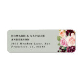 waterverf botanische flora en naaldbladeren etiket (Voorkant)